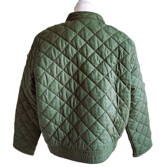 Time And Tru Diamond Quilted Zip Bomber Jacket XXL - Picture 2 of 11